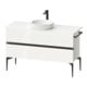 Duravit Konsolen-Waschtischunterbau bodenstehend Sivida 124,5x54,8x47,5cm, w g, 2 Schub., Gr. sw