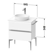 Duravit Konsolen-Waschtischunterbau bodenstehend Sivida 64,5x54,8x47,5cm, E Marm, 2 SBK, Gr. sw-3