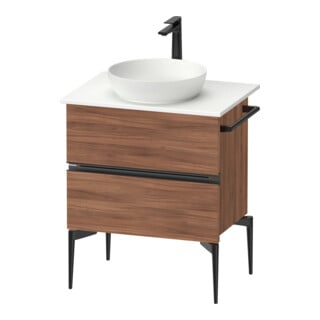 Duravit Konsolen-Waschtischunterbau bodenstehend Sivida 64,5x54,8x47,5cm, N N, 2 Schub., Gr. sw