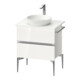 Duravit Konsolen-Waschtischunterbau bodenstehend Sivida 64,5x54,8x47,5cm, w g, 2 Schub., Gr. chr