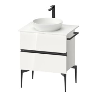 Duravit Konsolen-Waschtischunterbau bodenstehend Sivida 64,5x54,8x47,5cm, w g, 2 Schub., Gr. sw