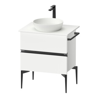 Duravit Konsolen-Waschtischunterbau bodenstehend Sivida 64,5x54,8x47,5cm, w ma, 2 Schub., Gr. sw