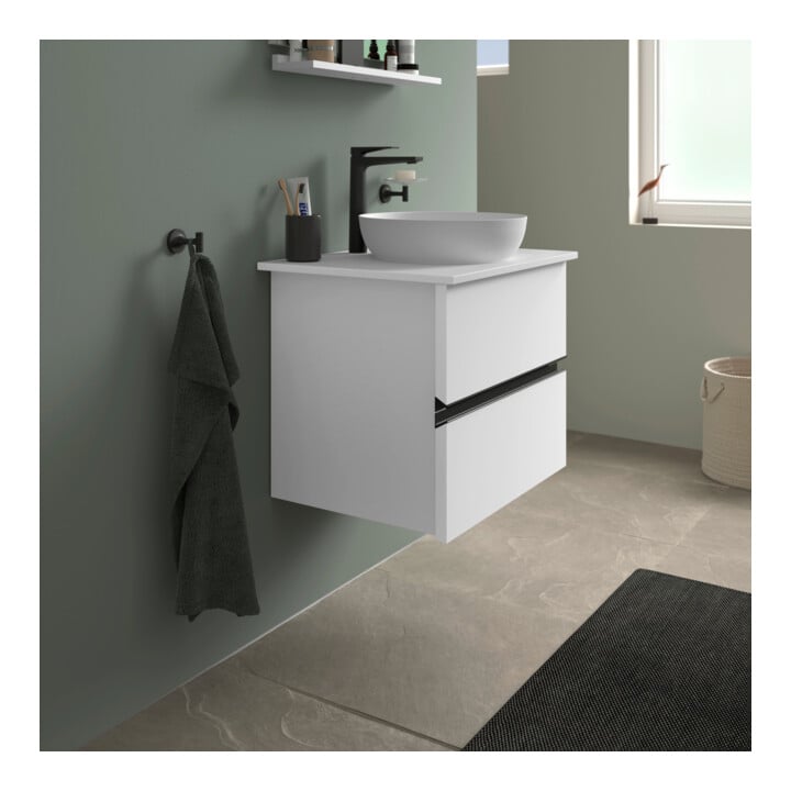 Duravit Konsolen-Waschtischunterbau bodenstehend Sivida 64,5x54,8x47,5cm, w ma, 2 Schub., Gr. sw
