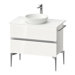 Duravit Konsolen-Waschtischunterbau bodenstehend Sivida 84,5x54,8x47,5cm, w g, 2 Schub., Gr. chr