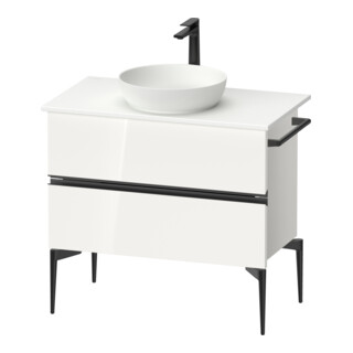 Duravit Konsolen-Waschtischunterbau bodenstehend Sivida 84,5x54,8x47,5cm, w g, 2 Schub., Gr. sw