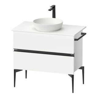 Duravit Konsolen-Waschtischunterbau bodenstehend Sivida 84,5x54,8x47,5cm, w ma, 2 Schub., Gr. sw