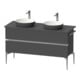 Duravit Konsolen-Waschtischunterbau bodenstehend Sivida gra m, 131,5x54,8x47,5cm, 2 SBK, Gr. chr-1