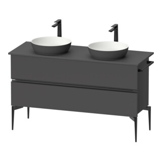 Duravit Konsolen-Waschtischunterbau bodenstehend Sivida gra m, 131,5x54,8x47,5cm, 2 SBK, Gr. sw