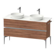 Duravit Konsolen-Waschtischunterbau bodenstehend Sivida N N, 131,5x54,8x47,5cm, 2 SBK, Gr. chr