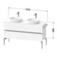 Duravit Konsolen-Waschtischunterbau bodenstehend Sivida w m, 131,5x54,8x47,5cm, 2 SBK, Gr. chr-4