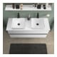 Duravit Konsolen-Waschtischunterbau bodenstehend Sivida w m, 131,5x54,8x47,5cm, 2 Schub., Gr. sw