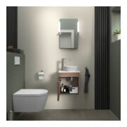 Duravit Konsolen-Waschtischunterschrank wandhängend Sivida 40x44x32,5cm, Tür, G chr, li, Nussb Nat-2