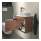 Duravit Konsolen-Waschtischunterschrank wandhängend Sivida 40x44x32,5cm, Tür, G chr, re, Nussb Nat