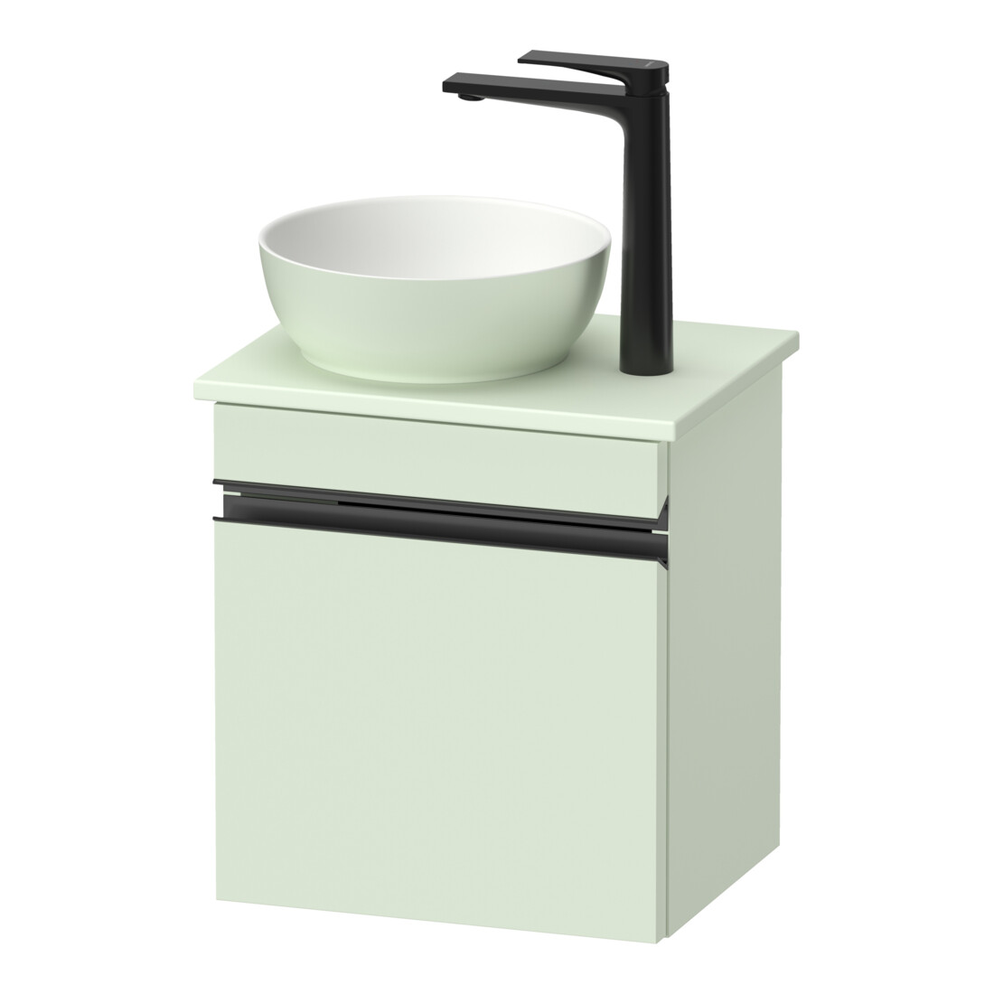 Duravit Konsolen-Waschtischunterschrank wandhängend Sivida 40x44x32,5cm, Tür, Gr. sw, re, grün Matt