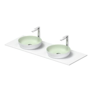 Duravit Konsolenwaschtisch Sivida 135x50cm, I.Fa grün m, Auß.Fa we. s-matt