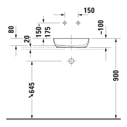 Duravit Konsolenwaschtisch Sivida 135x50cm, I.Fa w m, Auß.Farbe grün ma