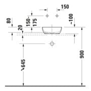 Duravit Konsolenwaschtisch Sivida 41x33cm, I.Fa w sm, Auß.Farbe grau ma-5