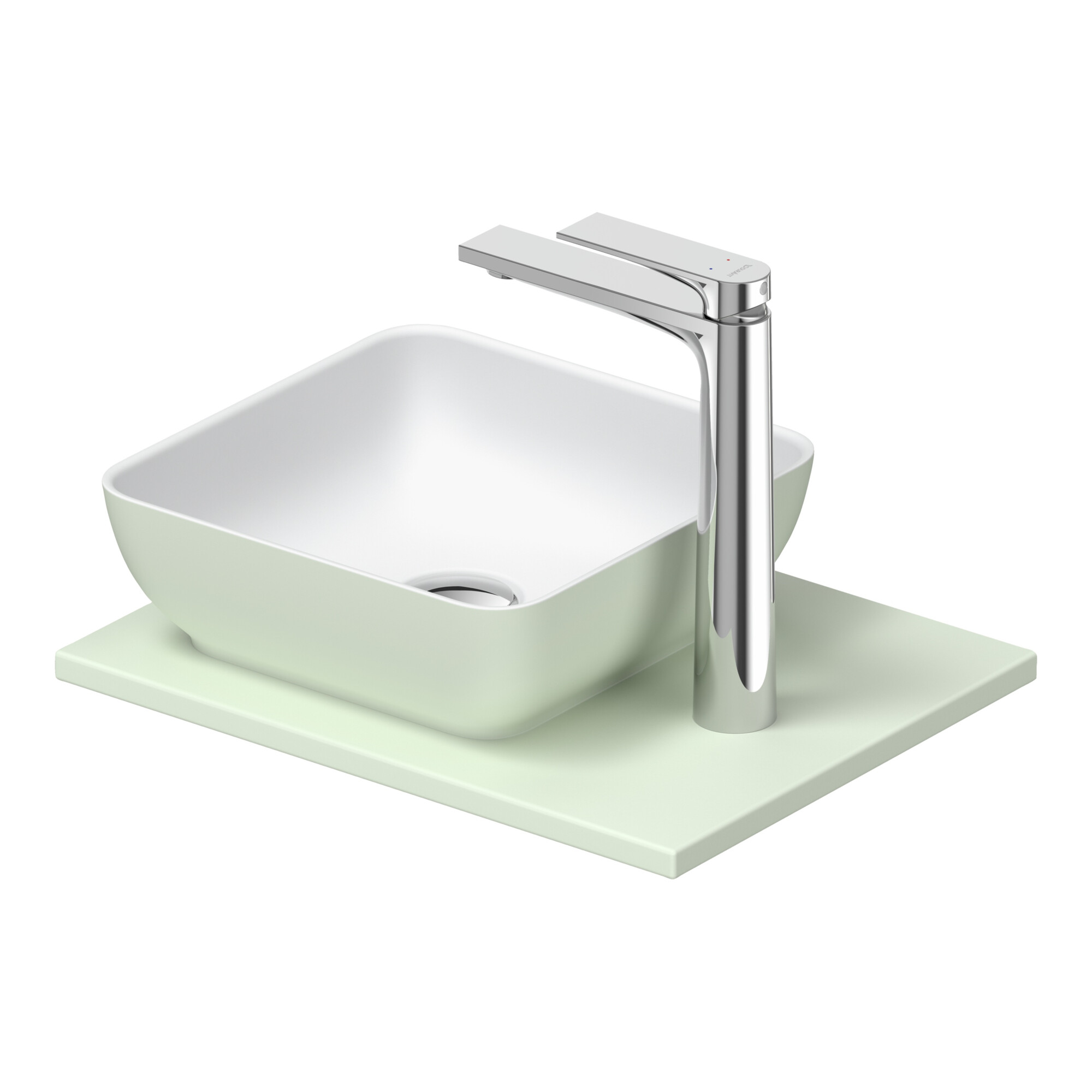 Duravit Konsolenwaschtisch Sivida 41x33cm, I.Fa w sm, Auß.Farbe grün ma