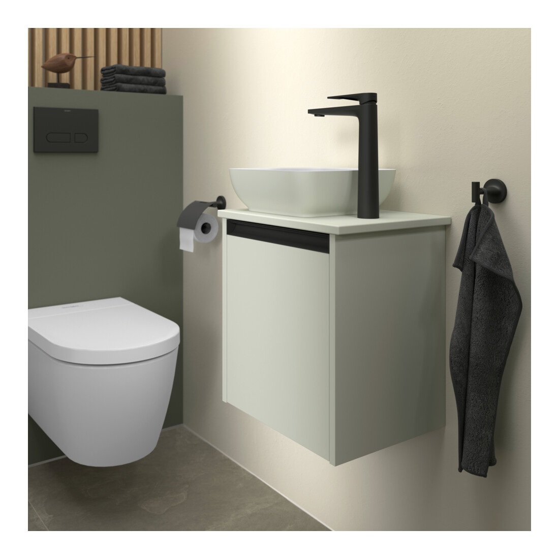 Duravit Konsolenwaschtisch Sivida 41x33cm, I.Fa w sm, Auß.Farbe grün ma