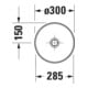 Duravit Konsolenwaschtisch Sivida 41x33cm, weiß seidenmatt