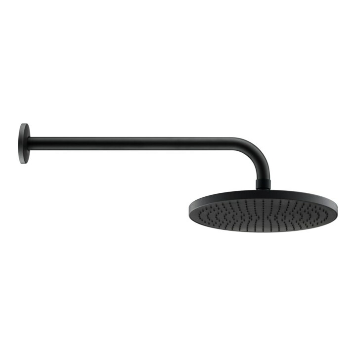 Duravit Kopfbrause 1jet 230 d 230mm, Anschl.-G. G 1/2, schwarz matt