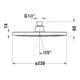 Duravit Kopfbrause 1jet 230 MinusFlow d 230mm, Anschl.-G. G 1/2, bron geb.-5