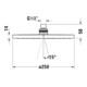 Duravit Kopfbrause 1jet 250 MinusFlow d 250mm, Gew.-Anschl. G 1/2, bron geb.-3