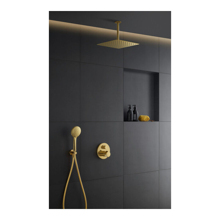 Duravit Kopfbrause 1jet 300 300x300mm, Anschl.-G. G 1/2, gol poliert