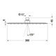 Duravit Kopfbrause 1jet 300 300x300mm, Anschl.-G. G 1/2, gol poliert-4