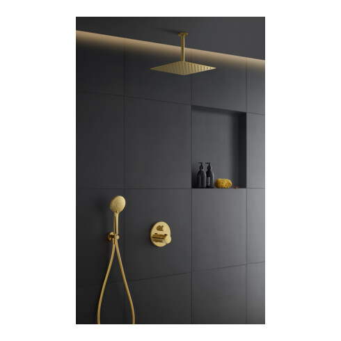 Duravit Kopfbrause 1jet 300 300x300mm, Anschl.-G. G 1/2, gol poliert
