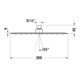 Duravit Kopfbrause 1jet 300 300x300mm, Anschl.-G. G 1/2, gol poliert
