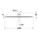 Duravit Kopfbrause 1jet 300 d 300mm, Gew.-Anschl. G 1/2, ES geb.