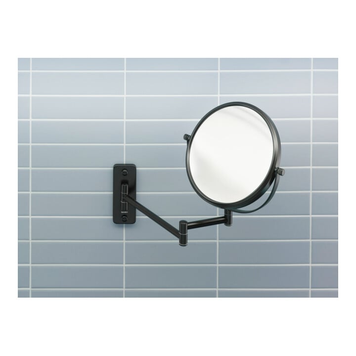 Duravit Kosmetikspiegel D-Code 20,3x31x33cm, 3-fa.-Vergr., schwarz matt