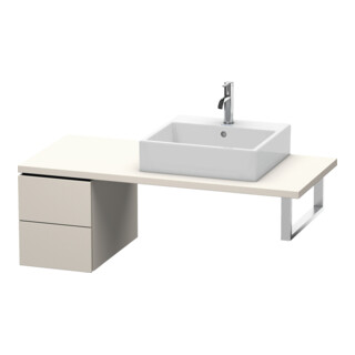 Duravit L-Cube Armoire basse 32x54,7 cm, taupe mat, 2 tiroirs