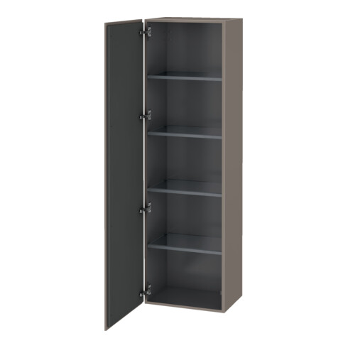 Duravit L-Cube Armoire haute 50x36,3x176 cm, porte gauche, basalte mat
