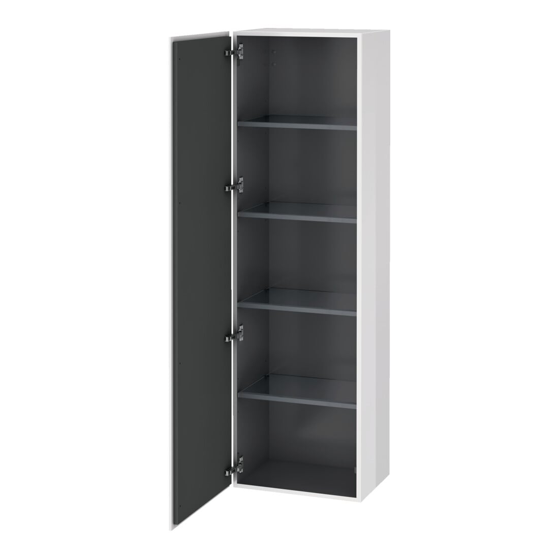 Duravit L-Cube Armoire haute 50x36,3x176 cm, porte gauche, basalte mat