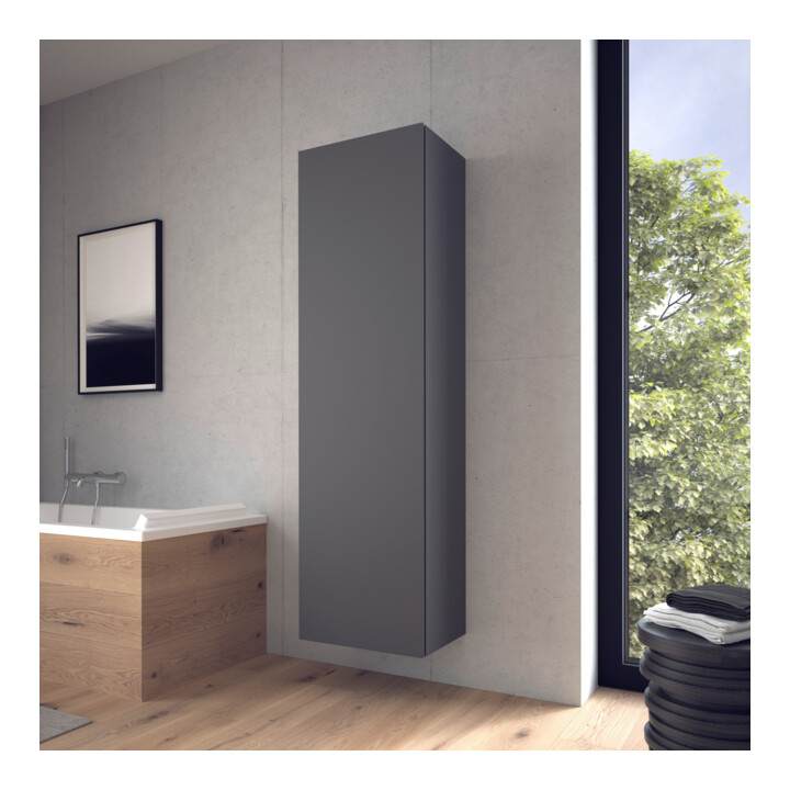 Duravit L-Cube Armoire haute 50x36,3x176cm, porte gauche, graphite mat