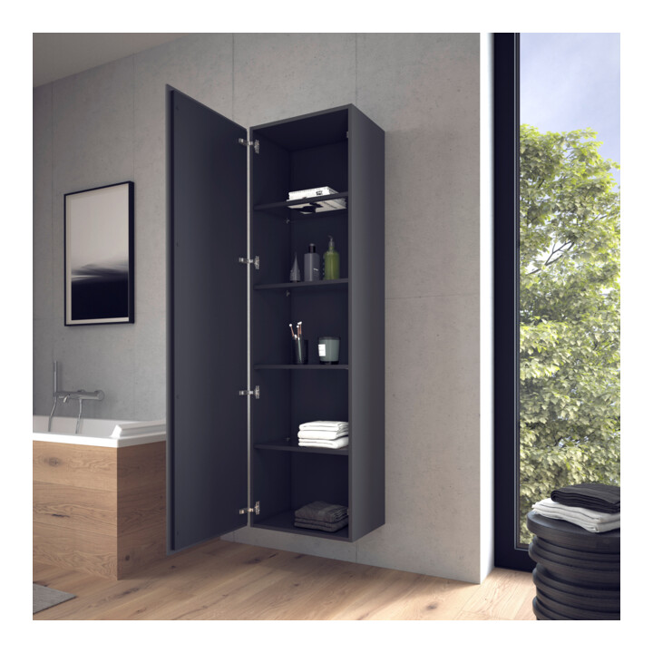 Duravit L-Cube Armoire haute 50x36,3x176cm, porte gauche, graphite mat