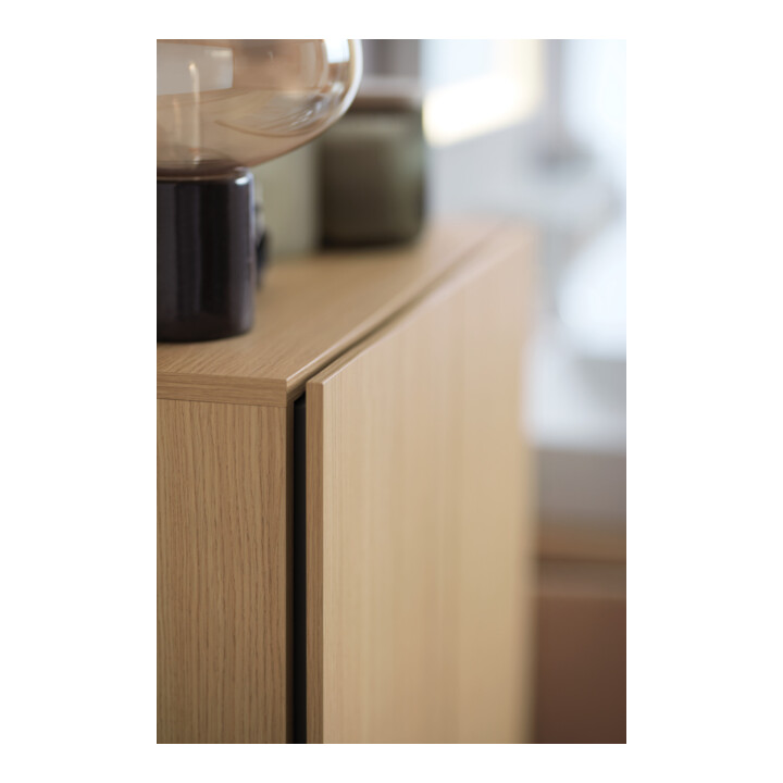 Duravit L-Cube Armoire mi-haute individuelle, porte à gauche, chêne naturel