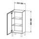 Duravit L-Cube Armoire mi-haute individuelle, porte droite, graphite mat