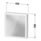Duravit L-Cube Armoire miroir 65x15,5x70 cm, LED, blanc, à gauche, graph ma-2