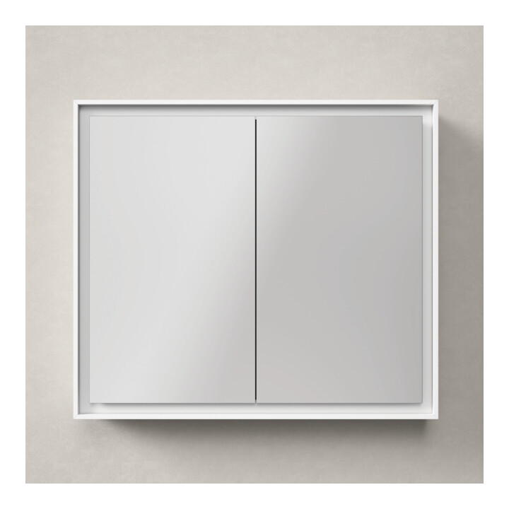 Duravit L-Cube Armoire miroir 80x70x15,5 cm, graph ma, sans éclairage miroir