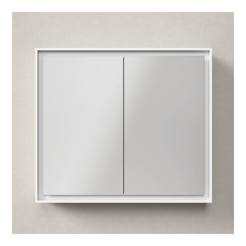 Duravit L-Cube Armoire miroir 80x70x15,5 cm, graph ma, sans éclairage miroir