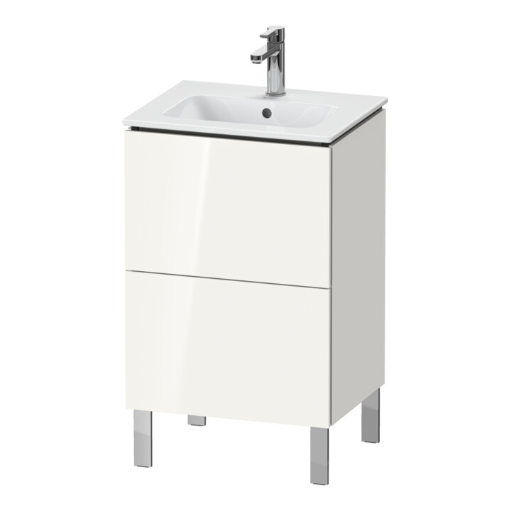 Duravit L-Cube Compact meuble sous lavabo 52x42,1x70,4 cm, 2 tiroirs, debout, blanc mat