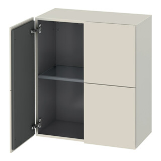 Duravit L-Cube Demi-armoire 70x36,3x80 cm, 2 portes, taupe mat