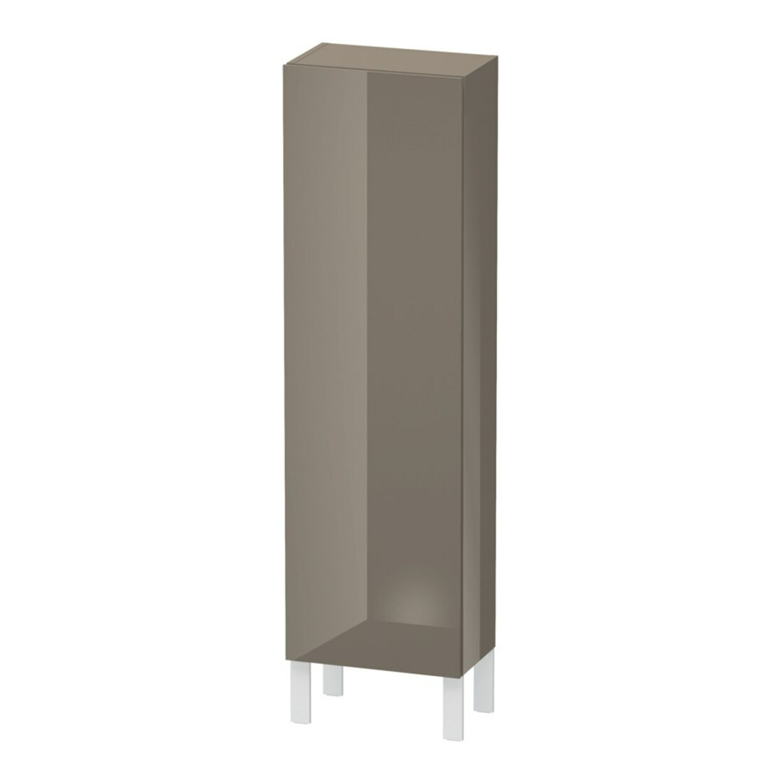 Duravit L-Cube Demi-colonne 40x24,3x132 cm, porte droite, faç. gris brillant