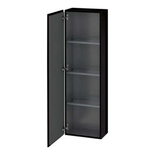 Duravit L-Cube Demi-colonne 40x24,3x132 cm, porte gauche, noir brillant