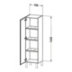 Duravit L-Cube Demi-colonne 40x36,3x132 cm, porte droite, basalte mat
