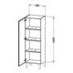 Duravit L-Cube Demi-colonne 50x36,3x132 cm, porte droite, noyer naturel-2