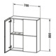 Duravit L-Cube Demi-colonne 70x24,3x80 cm, 2 portes, blanc brillant-2